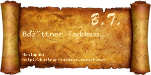 Büttner Taddeus névjegykártya